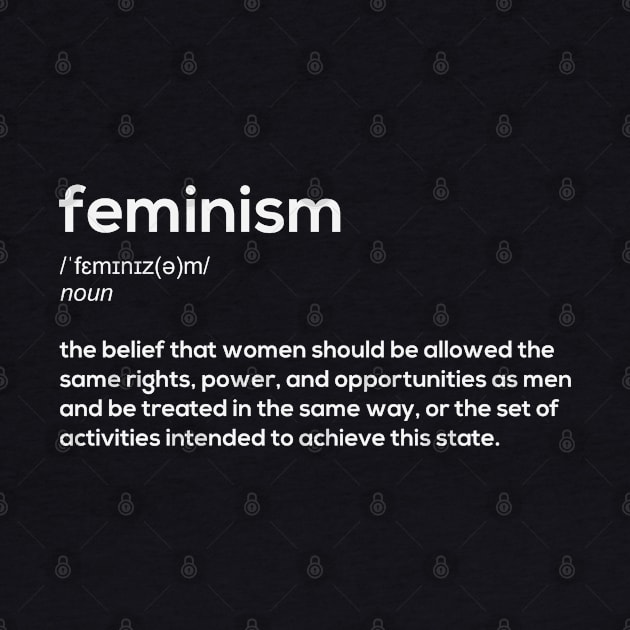 Feminism definition (white) by rebellline